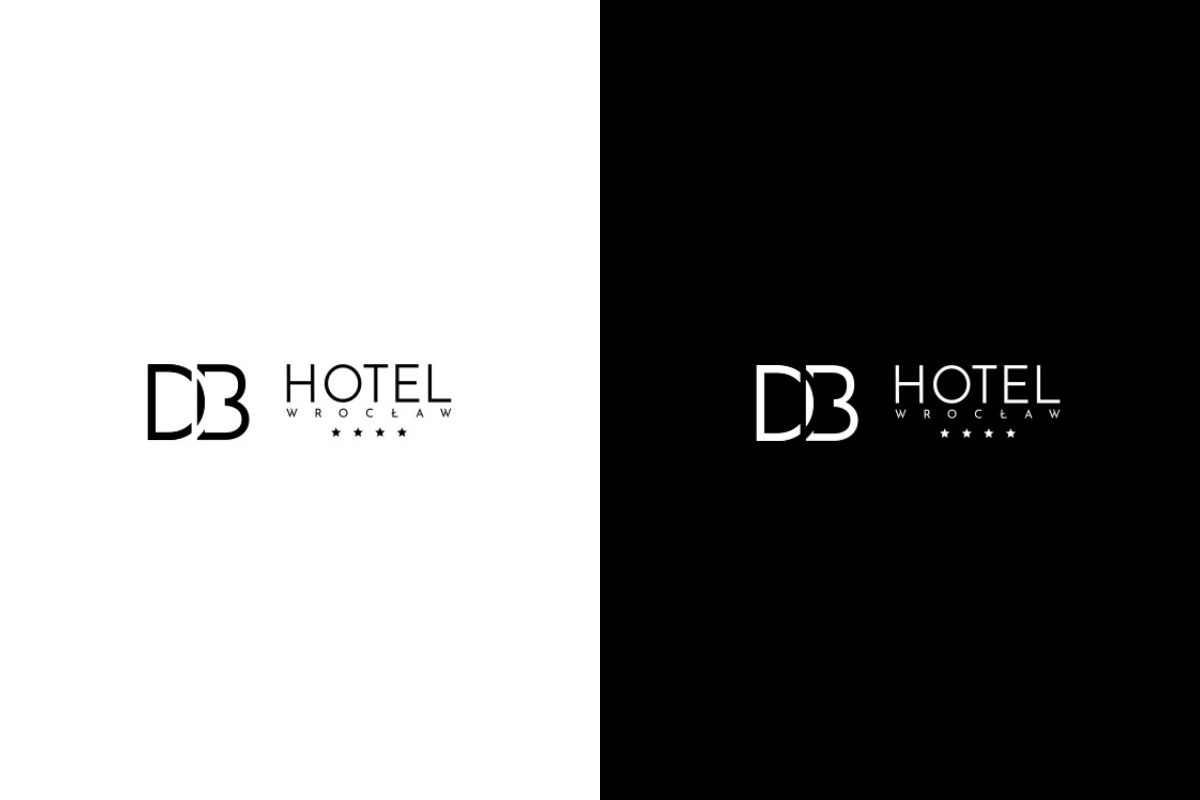 monochromatyczne-kontrastujące-wersje-kolorystyczne-logo-dla-db-hotel